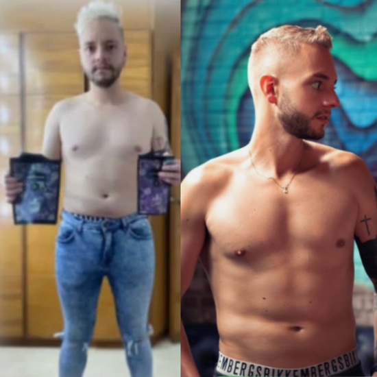 Testimonio de hombre antes con sobrepeso y después con cuerpo tonificado