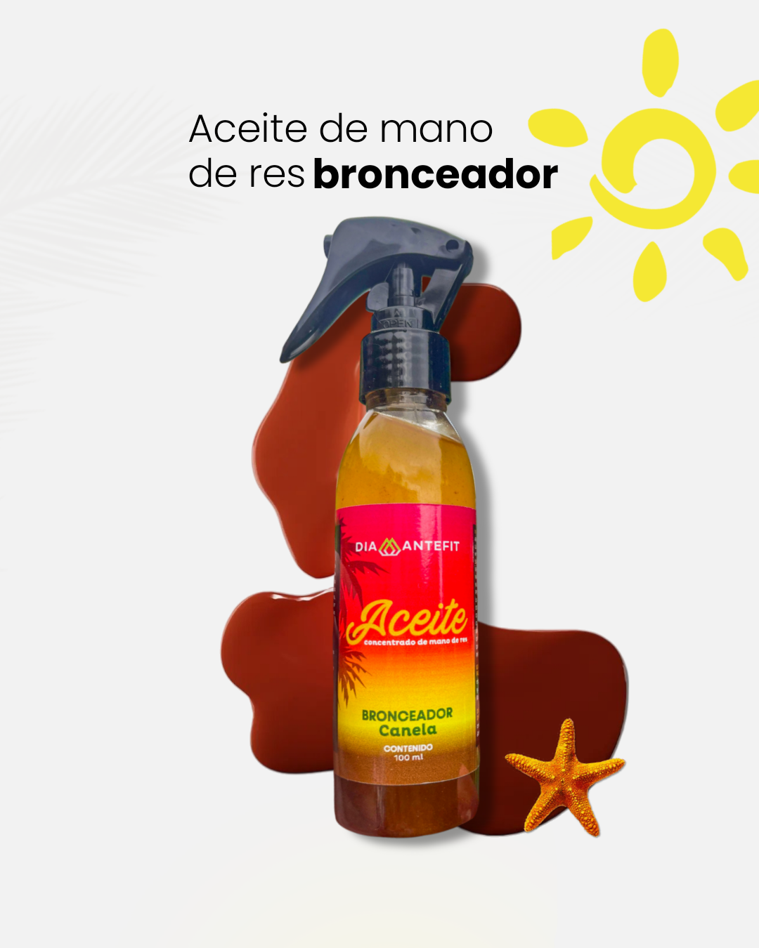 BRONCEADOR DIAMANTE A BASE DE ACEITE DE MANO DE RES CANELA